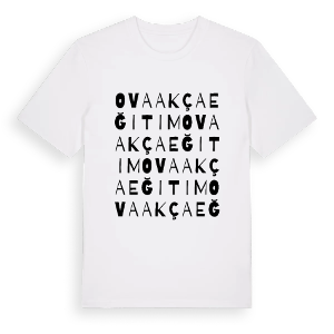 Ovaakça Eğitim ordlek t-shirt – ekologisk bomull t-shirt från Pinshirt