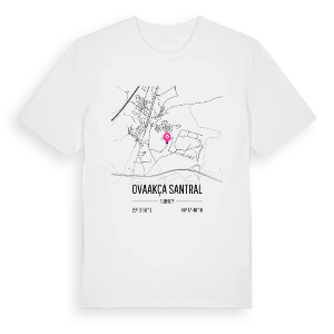 Ovaakça Santral karta t-shirt – ekologisk bomull t-shirt från Pinshirt
