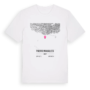 Piremir Mahallesi karta t-shirt – ekologisk bomull t-shirt från Pinshirt