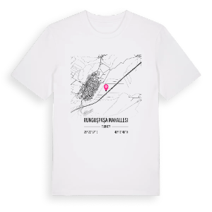 Runguşpaşa Mahallesi karta t-shirt – ekologisk bomull t-shirt från Pinshirt