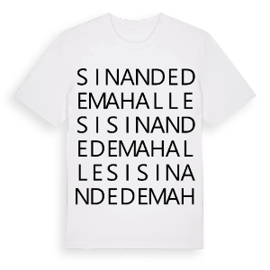 Sinandede Mahallesi ordlek t-shirt – ekologisk bomull t-shirt från Pinshirt