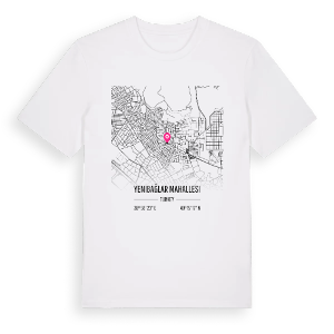 Yenibağlar Mahallesi karta t-shirt – ekologisk bomull t-shirt från Pinshirt