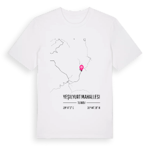Yeşilyurt Mahallesi karta t-shirt – ekologisk bomull t-shirt från Pinshirt