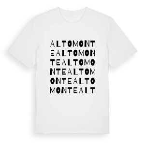 Altomonte ordlek t-shirt – ekologisk bomull t-shirt från Pinshirt