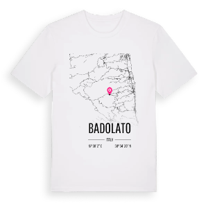 Badolato karta t-shirt – ekologisk bomull t-shirt från Pinshirt