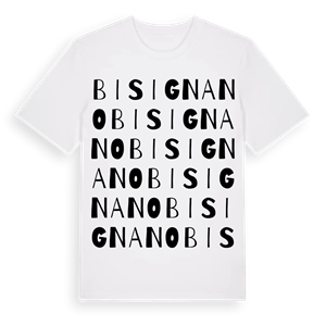 Bisignano ordlek t-shirt – ekologisk bomull t-shirt från Pinshirt