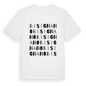 Bisignano ordlek t-shirt – ekologisk bomull t-shirt från Pinshirt