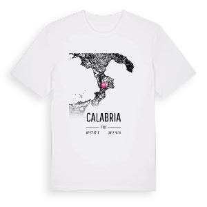 Calabria karta t-shirt – ekologisk bomull t-shirt från Pinshirt