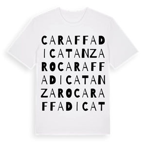 Caraffa di Catanzaro ordlek t-shirt – ekologisk bomull t-shirt från Pinshirt