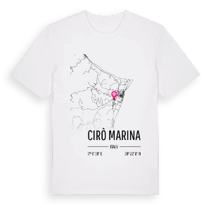 Cirò Marina karta t-shirt – ekologisk bomull t-shirt från Pinshirt