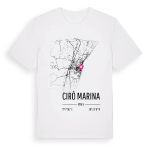 Cirò Marina karta t-shirt – ekologisk bomull t-shirt från Pinshirt