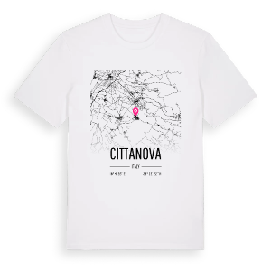 Cittanova karta t-shirt – ekologisk bomull t-shirt från Pinshirt