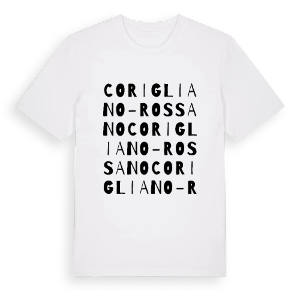 Corigliano-Rossano ordlek t-shirt – ekologisk bomull t-shirt från Pinshirt