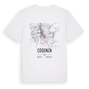 Cosenza karta t-shirt – ekologisk bomull t-shirt från Pinshirt