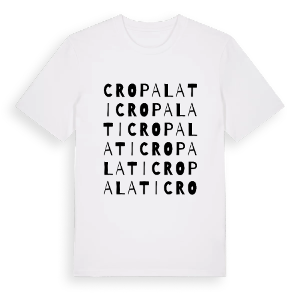 Cropalati ordlek t-shirt – ekologisk bomull t-shirt från Pinshirt