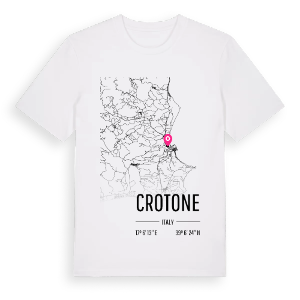 Crotone karta t-shirt – ekologisk bomull t-shirt från Pinshirt