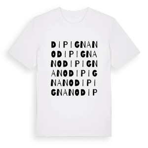 Dipignano ordlek t-shirt – ekologisk bomull t-shirt från Pinshirt