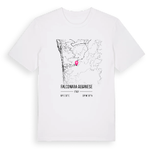 Falconara Albanese karta t-shirt – ekologisk bomull t-shirt från Pinshirt