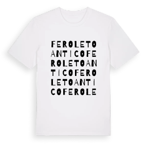 Feroleto Antico ordlek t-shirt – ekologisk bomull t-shirt från Pinshirt