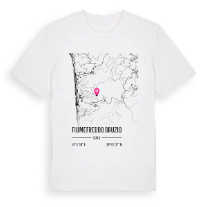 Fiumefreddo Bruzio karta t-shirt – ekologisk bomull t-shirt från Pinshirt