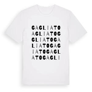 Gagliato ordlek t-shirt – ekologisk bomull t-shirt från Pinshirt