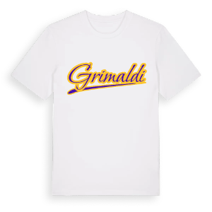Grimaldi baseball t-shirt – ekologisk bomull t-shirt från Pinshirt