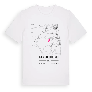 Isca sullo Ionio karta t-shirt – ekologisk bomull t-shirt från Pinshirt