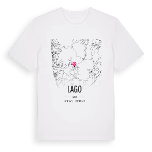 Lago karta t-shirt – ekologisk bomull t-shirt från Pinshirt