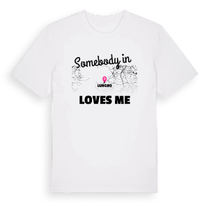 Någon i Lungro älskar mig t-shirt – ekologisk bomull t-shirt från Pinshirt