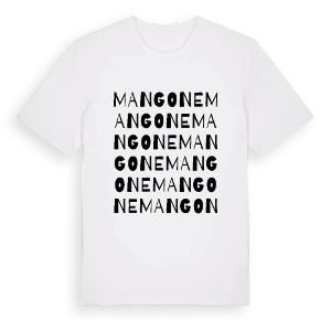 Mangone ordlek t-shirt – ekologisk bomull t-shirt från Pinshirt