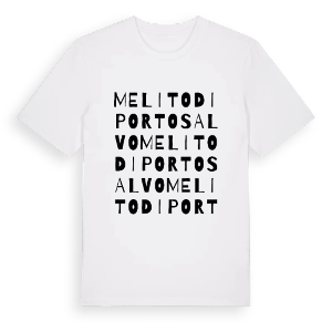 Melito di Porto Salvo ordlek t-shirt – ekologisk bomull t-shirt från Pinshirt