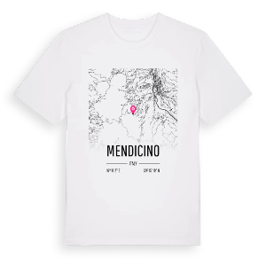 Mendicino karta t-shirt – ekologisk bomull t-shirt från Pinshirt