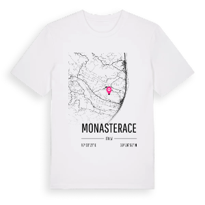 Monasterace karta t-shirt – ekologisk bomull t-shirt från Pinshirt