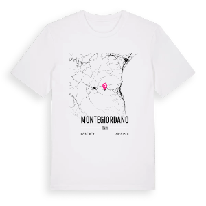 Montegiordano karta t-shirt – ekologisk bomull t-shirt från Pinshirt