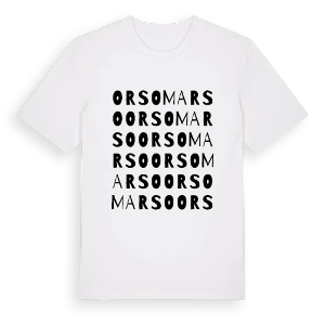 Orsomarso ordlek t-shirt – ekologisk bomull t-shirt från Pinshirt