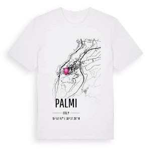 Palmi karta t-shirt – ekologisk bomull t-shirt från Pinshirt