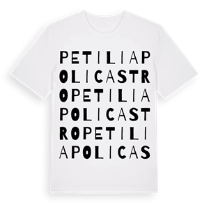 Petilia Policastro ordlek t-shirt – ekologisk bomull t-shirt från Pinshirt