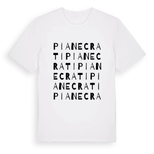 Piane Crati ordlek t-shirt – ekologisk bomull t-shirt från Pinshirt