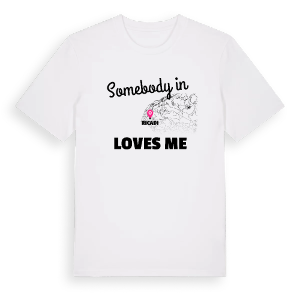 Någon i Ricadi älskar mig t-shirt – ekologisk bomull t-shirt från Pinshirt