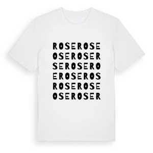 Rose ordlek t-shirt – ekologisk bomull t-shirt från Pinshirt
