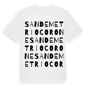 San Demetrio Corone ordlek t-shirt – ekologisk bomull t-shirt från Pinshirt