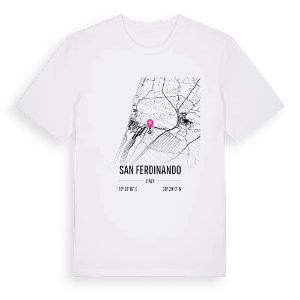 San Ferdinando karta t-shirt – ekologisk bomull t-shirt från Pinshirt