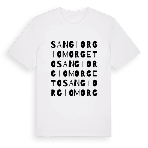 San Giorgio Morgeto ordlek t-shirt – ekologisk bomull t-shirt från Pinshirt