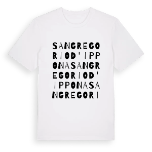 San Gregorio d'Ippona ordlek t-shirt – ekologisk bomull t-shirt från Pinshirt