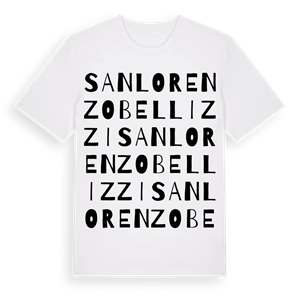 San Lorenzo Bellizzi ordlek t-shirt – ekologisk bomull t-shirt från Pinshirt