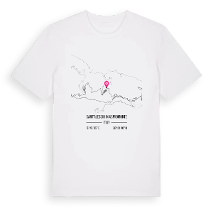 Sant'Alessio in Aspromonte karta t-shirt – ekologisk bomull t-shirt från Pinshirt