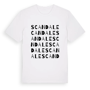 Scandale ordlek t-shirt – ekologisk bomull t-shirt från Pinshirt