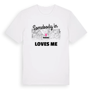 Någon i Sersale älskar mig t-shirt – ekologisk bomull t-shirt från Pinshirt