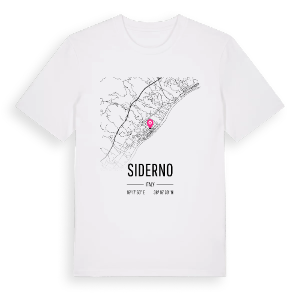 Siderno karta t-shirt – ekologisk bomull t-shirt från Pinshirt