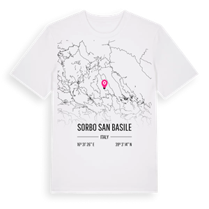 Sorbo San Basile karta t-shirt – ekologisk bomull t-shirt från Pinshirt